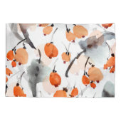 Housse D'oreillers Baies, aquarelle feuille, illustration d'encre, co (Dos)