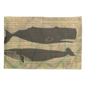 Housse D'oreillers Baleine antique Vie marine (Dos)