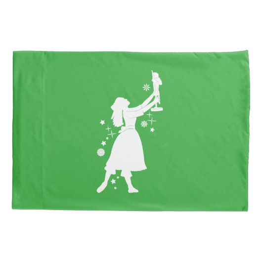 Housse D'oreillers Ballerine et casse-noix à Noël (Dos)