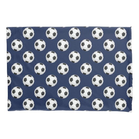 Housse D'oreillers Ballons de football Marine Coussin Coque (devant)