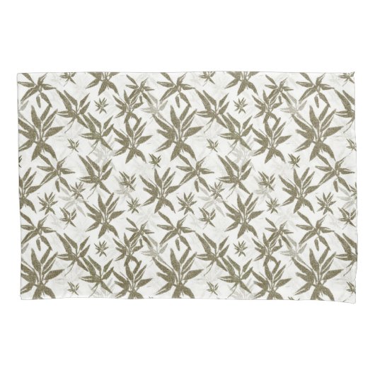 Housse D'oreillers Bamboo on White Sheers - Seamless surface (devant)