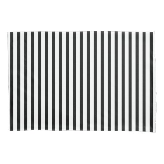 Housse D'oreillers Bande médiane noire et blanche (devant)