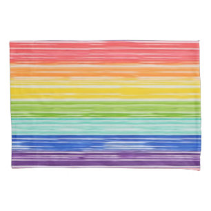Housse D'oreillers Bandes arc-en-ciel inondées