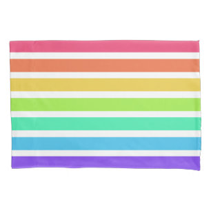 Housse D'oreillers Bandes arc-en-ciel lumineuses