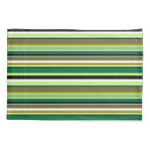 Housse D'oreillers Bandes blanches vert mignonne (Dos-gauche)