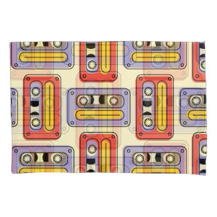 Housse D'oreillers Bandes cassettes rétro : motif sans soudure.