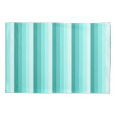 Housse D'oreillers Bandes d'ombre turquoise (Dos)