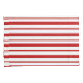 Housse D'oreillers Bandes horizontales rouges (à grande échelle) (devant-Droit)