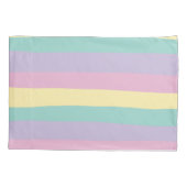Housse D'oreillers Bandes Inégales Pink, Jaune, Violet & Vert (Dos-gauche)