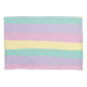 Housse D'oreillers Bandes Inégales Pink, Jaune, Violet & Vert (devant-gauche)