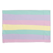 Housse D'oreillers Bandes Inégales Pink, Jaune, Violet & Vert (devant-Droit)