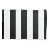 Housse D'oreillers Bandes noires et blanches, Motif rayé, Lignes (Dos)