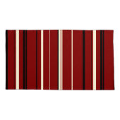 Housse D'oreillers Bandes noires rouges et blanches (Dos)