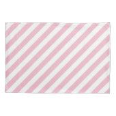 Housse D'oreillers Bandes roses et blanches (Dos)