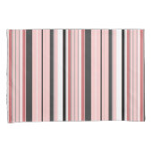 Housse D'oreillers Bandes roses gris mignonnes (devant-Droit)