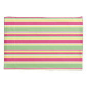 Housse D'oreillers Bandes roses, vertes et jaunes (Dos)