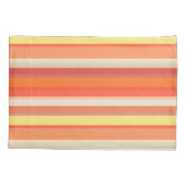 Housse D'oreillers Bandes rouges mignonnes orange (Dos-gauche)