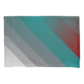 Housse D'oreillers Bandes turquoises de gris bordeaux (devant-gauche)