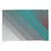Housse D'oreillers Bandes turquoises de gris bordeaux (devant-Droit)