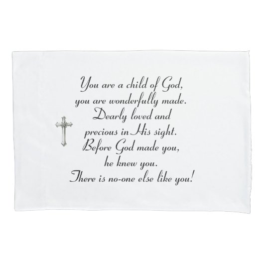 Housse D'oreillers baptême, don de communion, baptême, parrain, (devant)