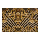 Housse D'oreillers Baroque d'or : conception motif géométrique (Dos)
