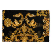 Housse D'oreillers Baroque d'or, éléments ornementaux. (Dos)
