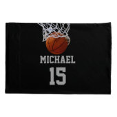 Housse D'oreillers Basket-ball Votre nom (Dos)