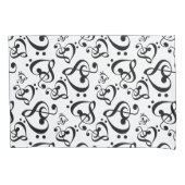 Housse D'oreillers Bass Treble Clef Hearts Music Notes Motif (devant)