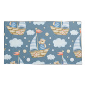 Housse D'oreillers Bateau à ours mignon (Dos)