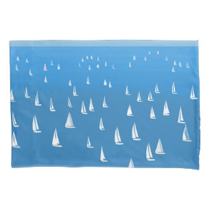Housse D'oreillers Bateaux à voile en mer bleu profond - Regatta Bate