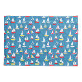Housse D'oreillers Bateaux à voile Motif bleu (Dos)