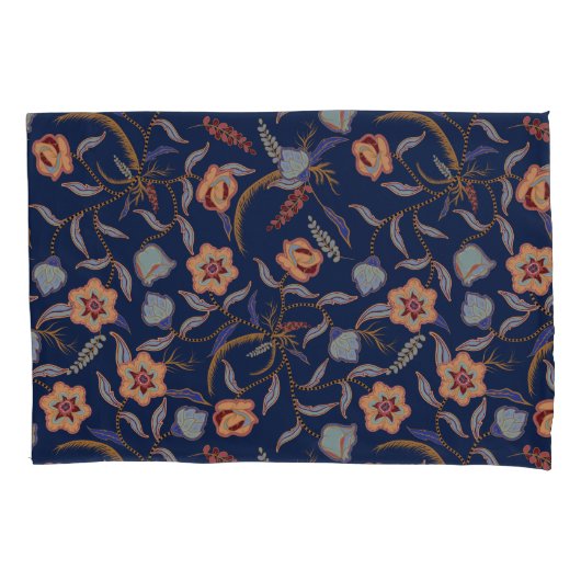 HOUSSE D'OREILLERS BATIK FLORAL BOTANIQUE (devant-gauche)