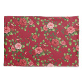 Housse D'oreillers Beau Coque Coussin Motif Rose Rouge (Dos-gauche)