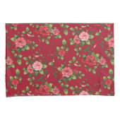 Housse D'oreillers Beau Coque Coussin Motif Rose Rouge (devant-Droit)