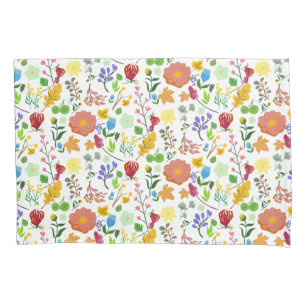 Housse D'oreillers Beau fleur sauvage aquarelle