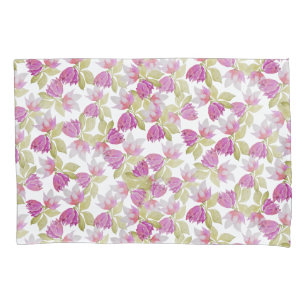 Housse D'oreillers Beau Magnolia Fleur Aquarelle Art