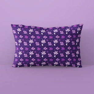 Housse D'oreillers Beau Motif de fleurs violettes de marguerite