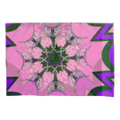 Housse D'oreillers Beau motif de teinte violet rose bébé monogramme (devant-gauche)