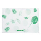 Housse D'oreillers Beau Motif Feuille (Dos)