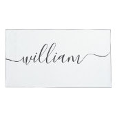 Housse D'oreillers Beau nom masculin noir noir Script (Dos)