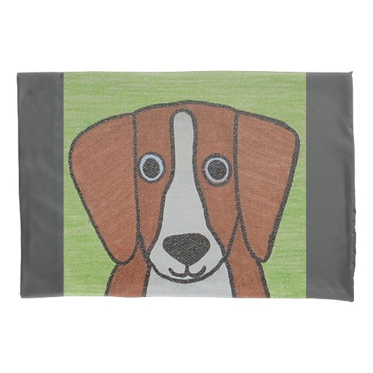 Housse D'oreillers Beau Pillowcase Beagle (devant)