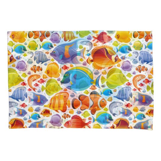 Housse D'oreillers Beau poisson de mer tropicale (devant)