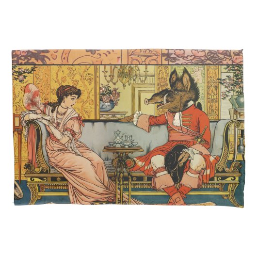 Housse D'oreillers Beauté Beast Classic Fairy Tale Caractères (devant)