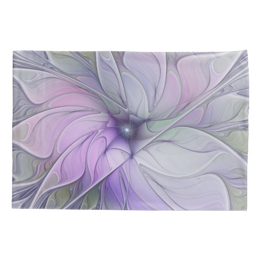 Housse D'oreillers Beauté étonnante Fleur d'art Abstrait fractal mode (Dos)