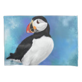 Housse D'oreillers Beautiful Atlantic Puffin Bird Painting Art Migned (devant)