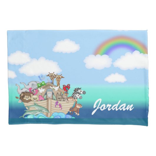 Housse D'oreillers Bébé Baby shower décoratif Noahs Ark (devant)
