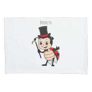 Housse D'oreillers Bébé mignon avec chapeau et dessin animé de cravat