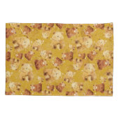 Housse D'oreillers Bébé mignon ours Motif Jaune (Dos-gauche)