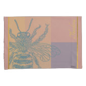 Housse D'oreillers Bee dorée moderne (devant-Droit)