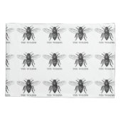 Housse D'oreillers Bee Worker Honey Black Bumblebee (Dos)